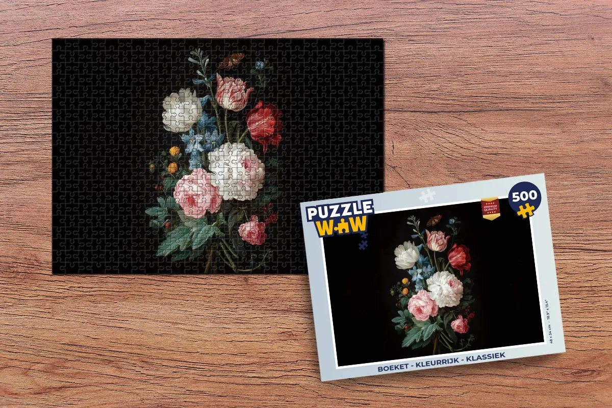 PuzzleWow Boeket Legpuzzel 500 Stuks - 8721406848455