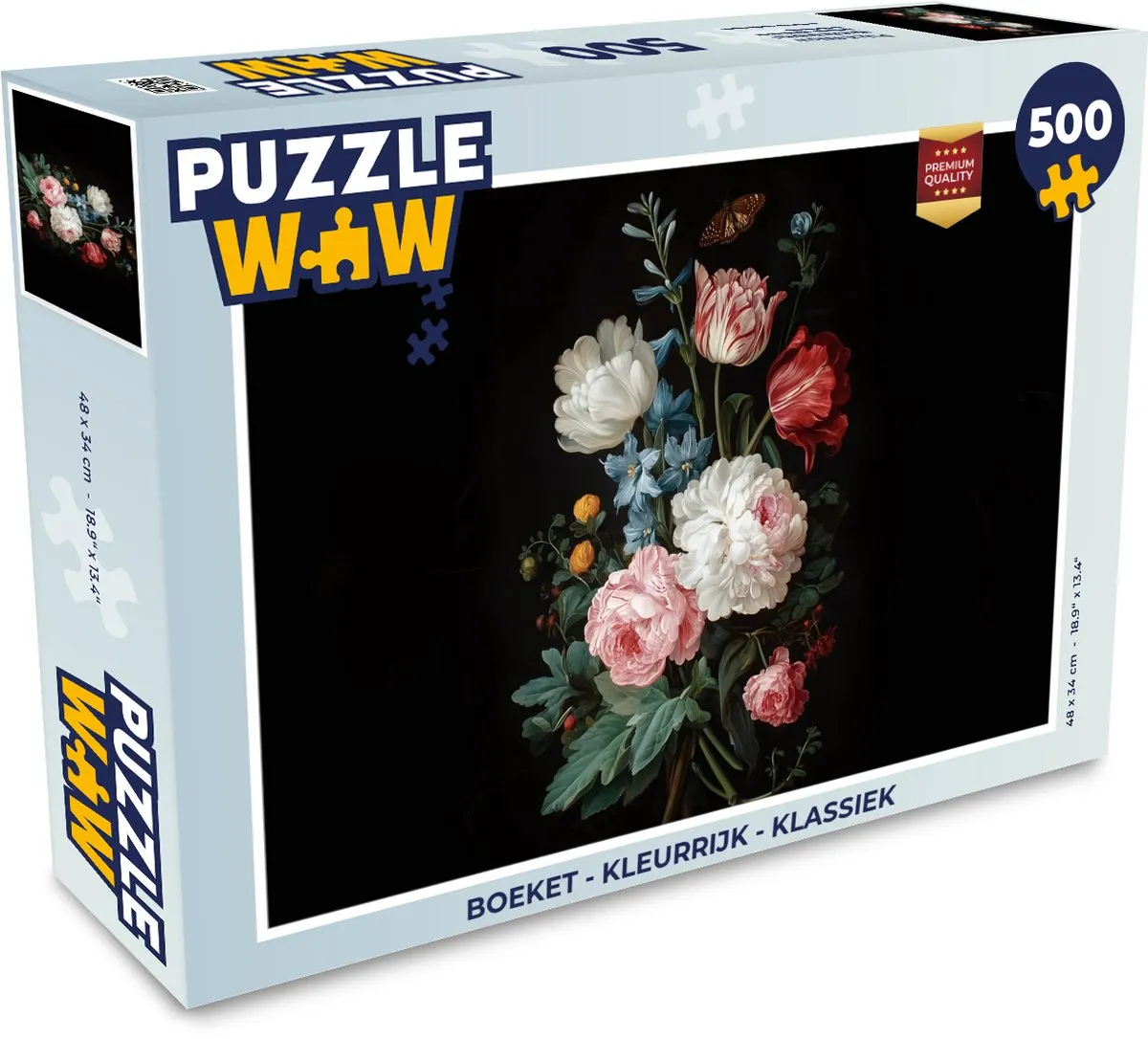 PuzzleWow Boeket Legpuzzel 500 Stuks - 8721406848455