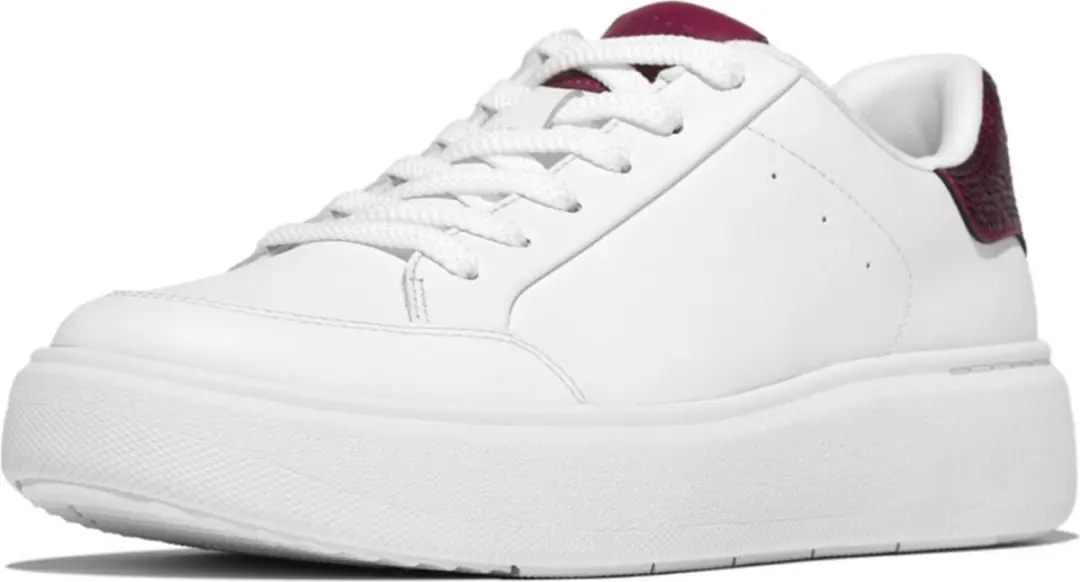 FitFlop FitFlop Rtg Sequin-Backtab Leather Sneakers WIT