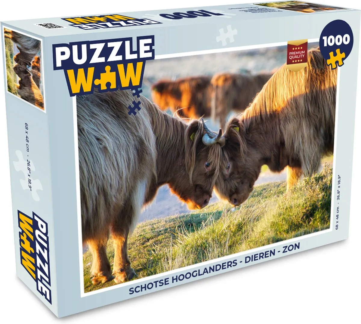 PuzzleWow Schotse Hooglanders Legpuzzel 1000 Stuks