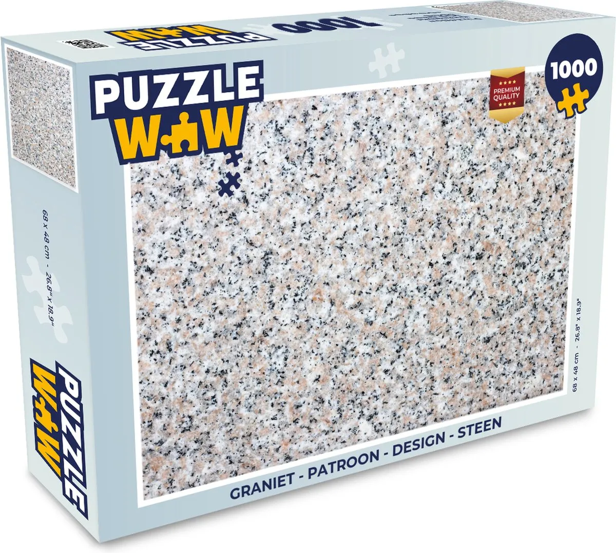 PuzzleWow Graniet Design Legpuzzel 1000 Stuks - Multicolor