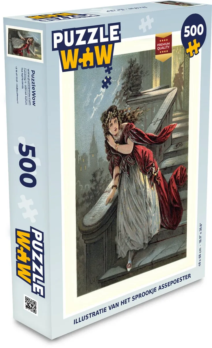 PuzzleWow Legpuzzel Dame Trap Afrent 500 Stuks - Multicolor