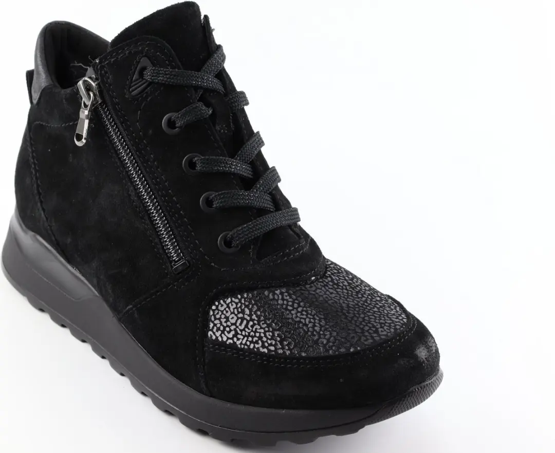 Dames Veterschoenen Waldlaufer Hiroko 364h81-301-001 Zwart - Maat 8