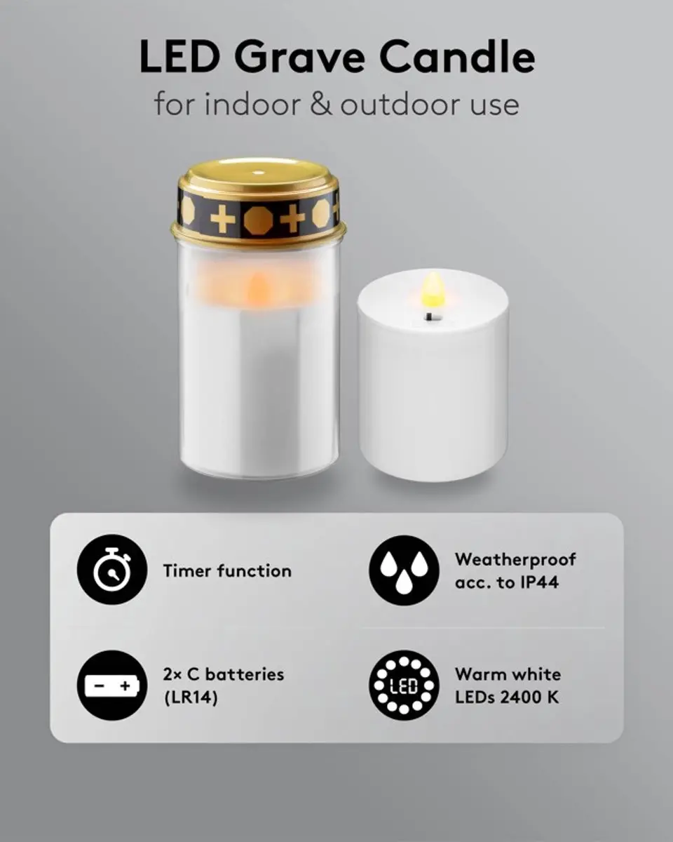 Goobay No Name LED Graflicht 2400K - Warm wit - IP44 - 2x C