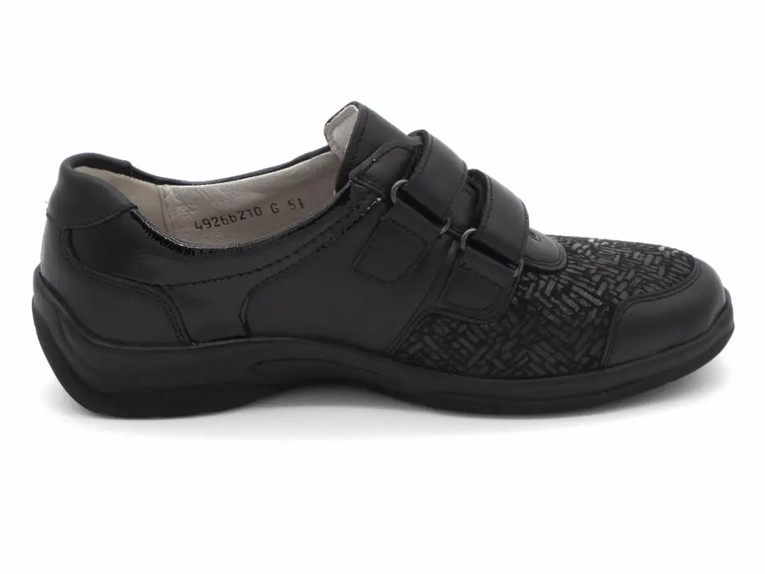 Wäldlaufer OrthoTritt Hesna Dames Klittenbandschoen 312H01-323-001 - Zwart - Maat 41