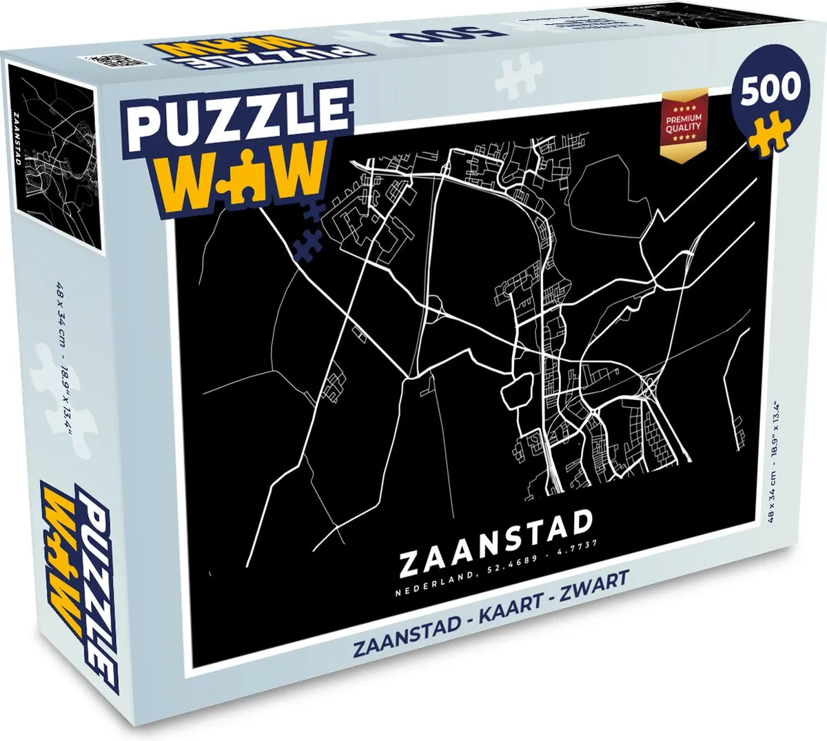 PuzzleWow Zaanstad Legpuzzel 500 Stuks - Multicolor