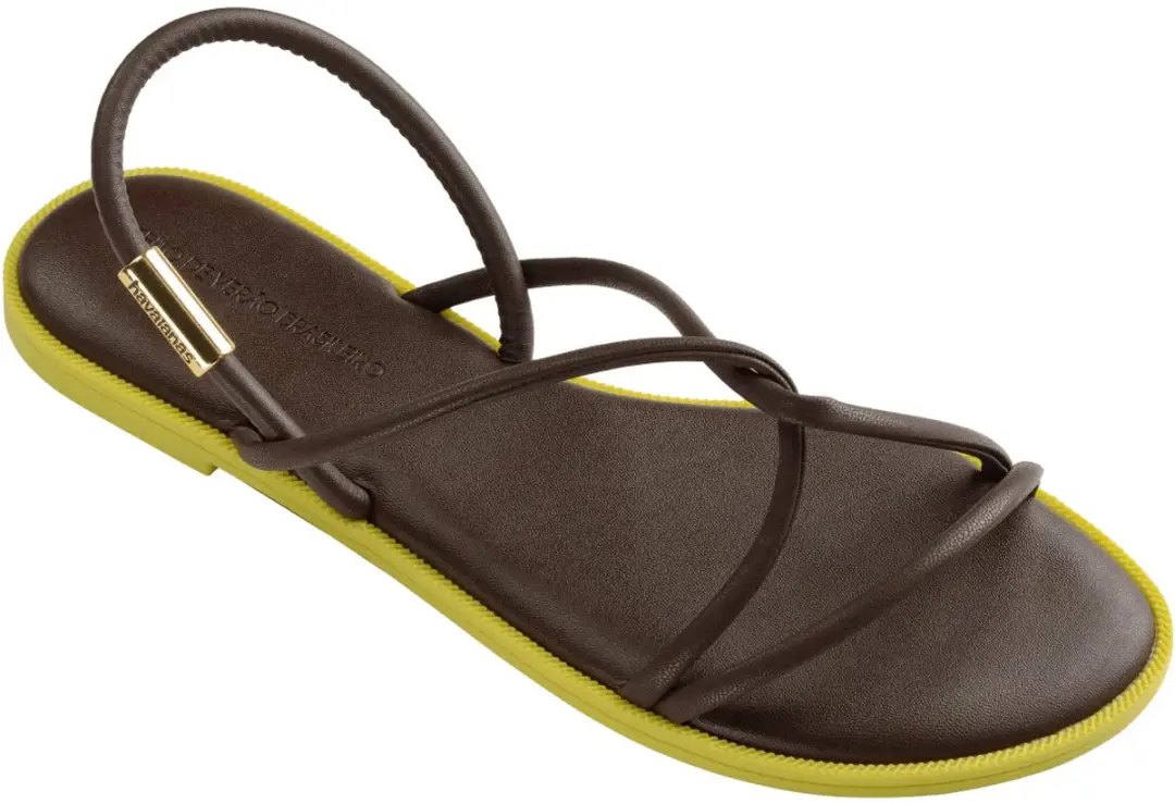 Havaianas Una Manga Vrouwenslippers - 40 - Bruin/Geel