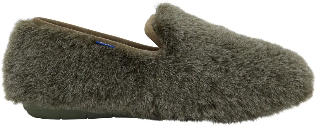 SCHOLL MADDY SHOE Synthetic fur Womens Green FALSO Slippers