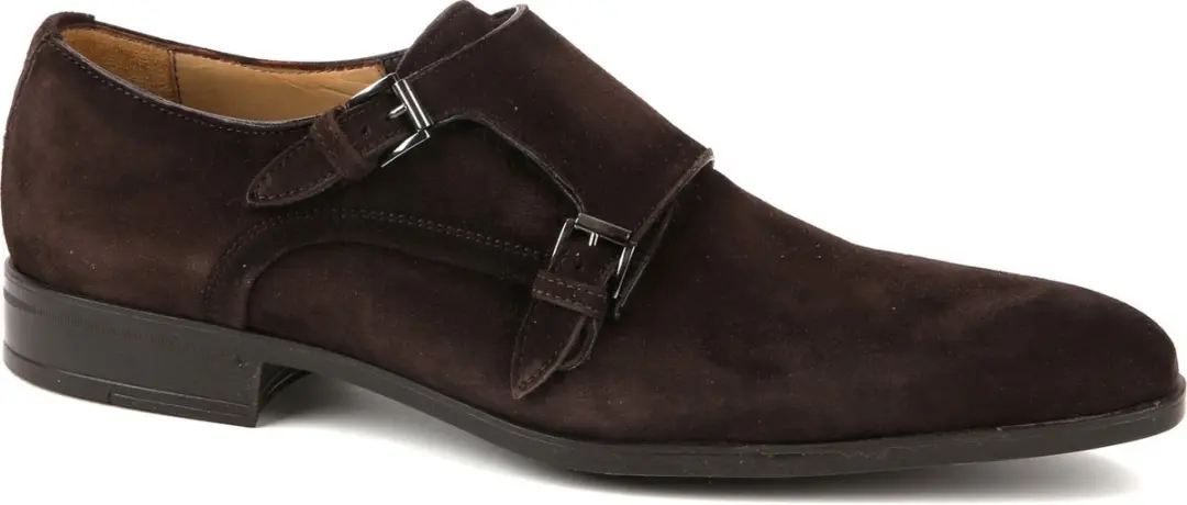 Giorgio Amalfi Schoen Monk Strap Bruin Suede