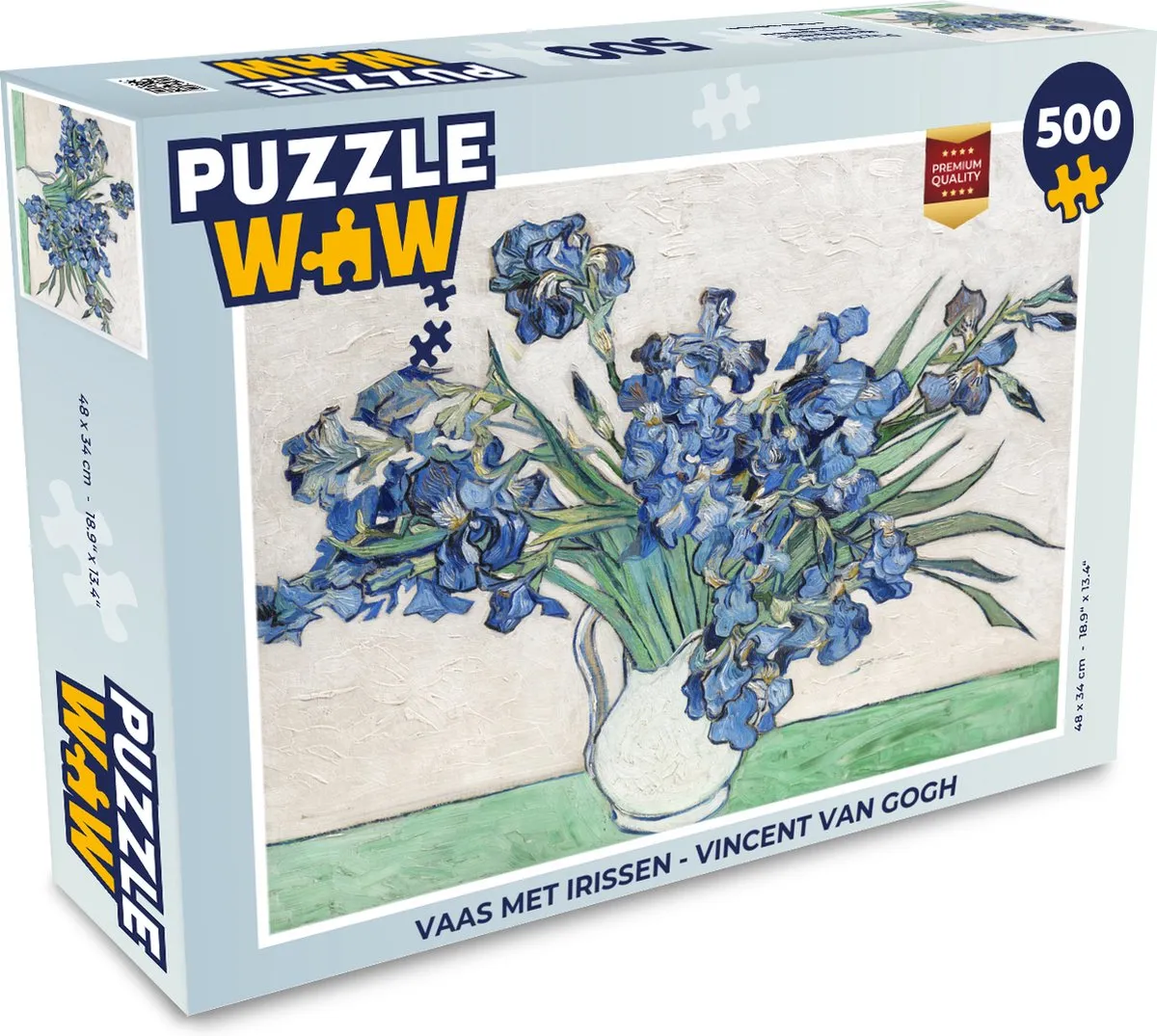 PuzzleWow Vincent van Gogh Irissen Legpuzzel 500 Stuks - Multicolor