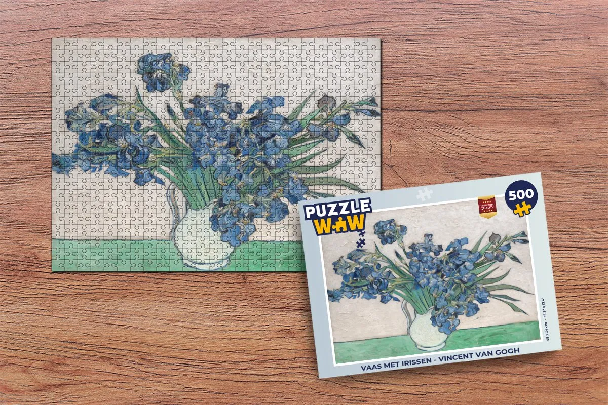 PuzzleWow Vincent van Gogh Irissen Legpuzzel 500 Stuks - Multicolor