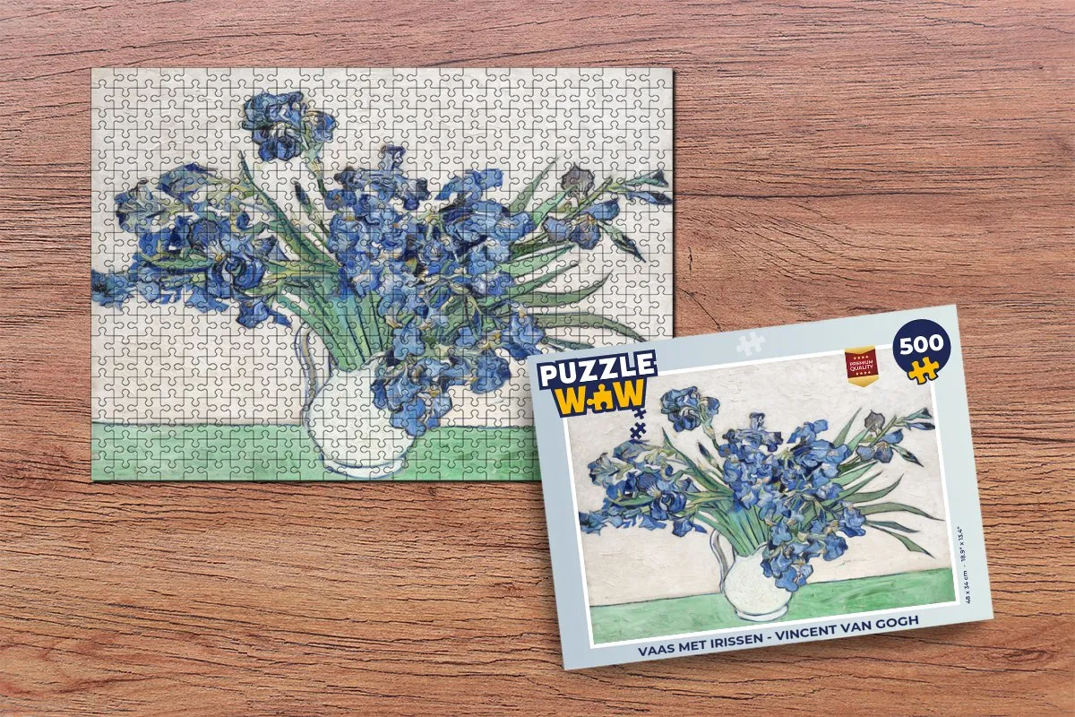 PuzzleWow Vincent van Gogh Irissen Legpuzzel 500 Stuks - Multicolor