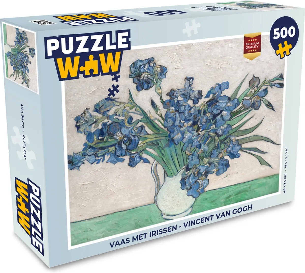 PuzzleWow Vincent van Gogh Irissen Legpuzzel 500 Stuks - Multicolor