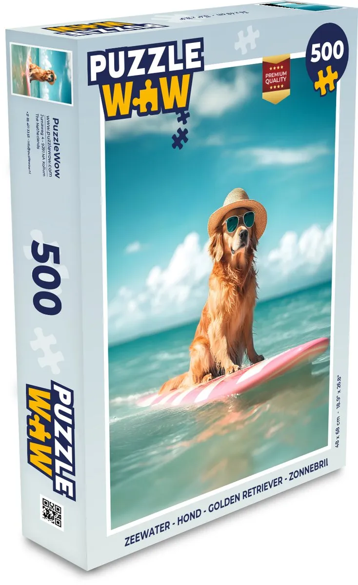 PuzzleWow Zeewater Golden Retriever Legpuzzel 500 Stuks - MPN 8721414229079