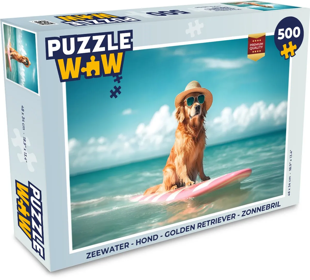 PuzzleWow Zeewater Golden Retriever Legpuzzel 500 Stuks - MPN 8721414229079