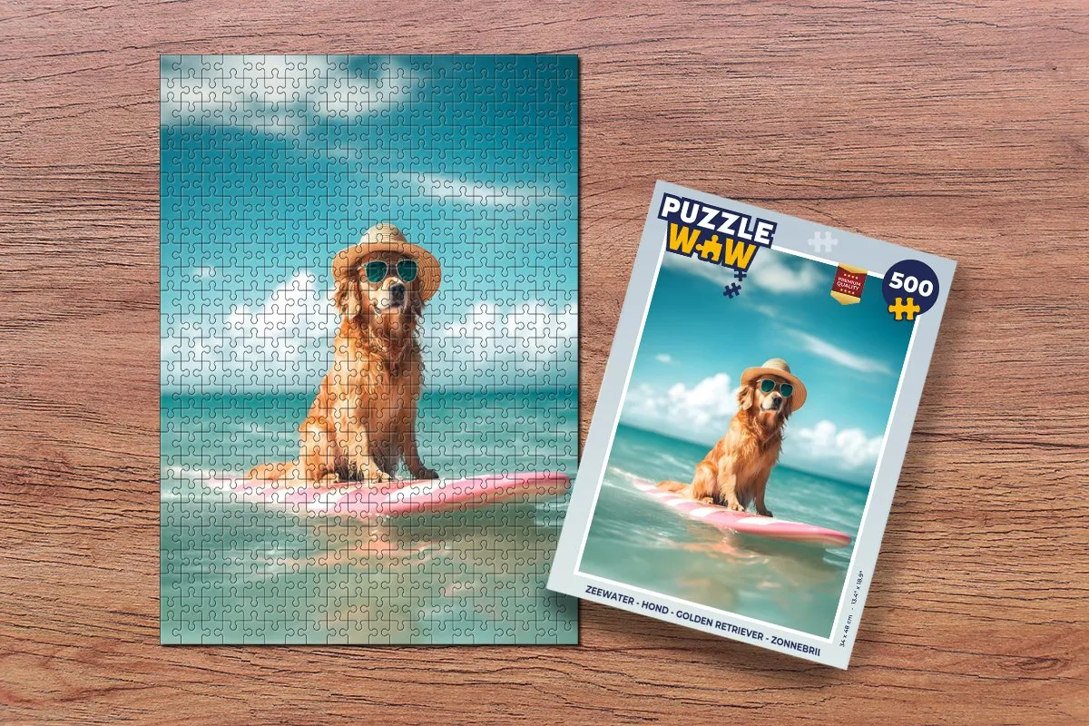 PuzzleWow Zeewater Golden Retriever Legpuzzel 500 Stuks - MPN 8721414229079