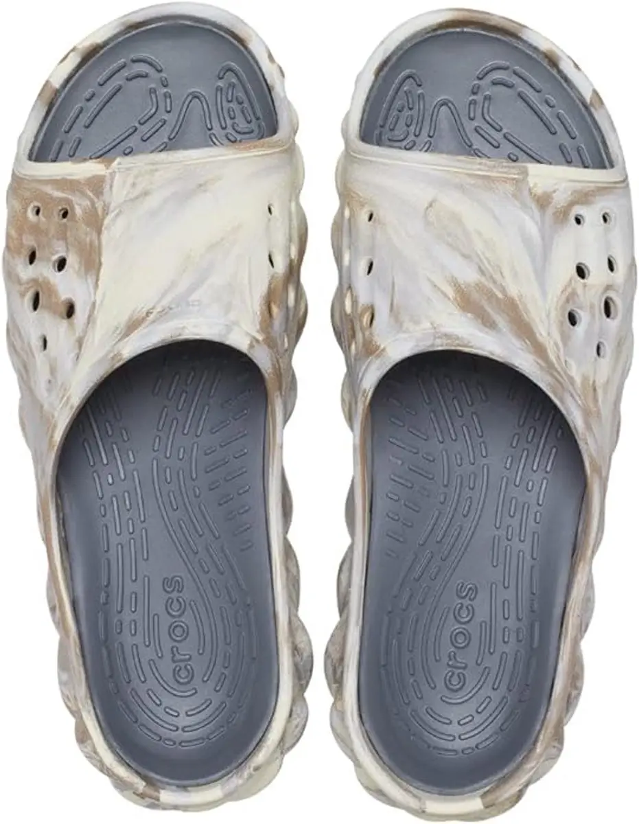 Crocs Echo Marbled Slide Bone/Multi Maat 42/43 US M9/W11