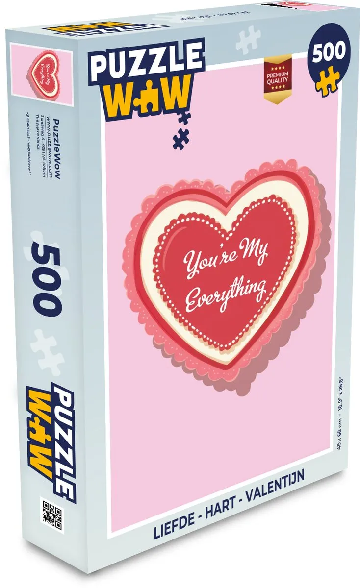 PuzzleWow Liefde Hart Legpuzzel 500 Stuks - You're my everything