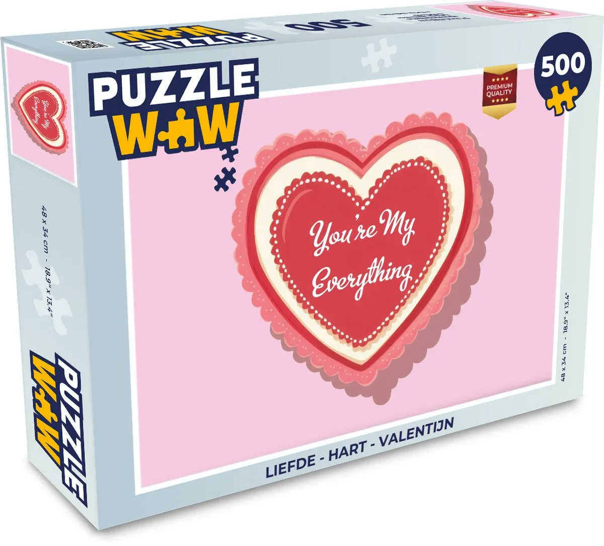 PuzzleWow Liefde Hart Legpuzzel 500 Stuks - You're my everything