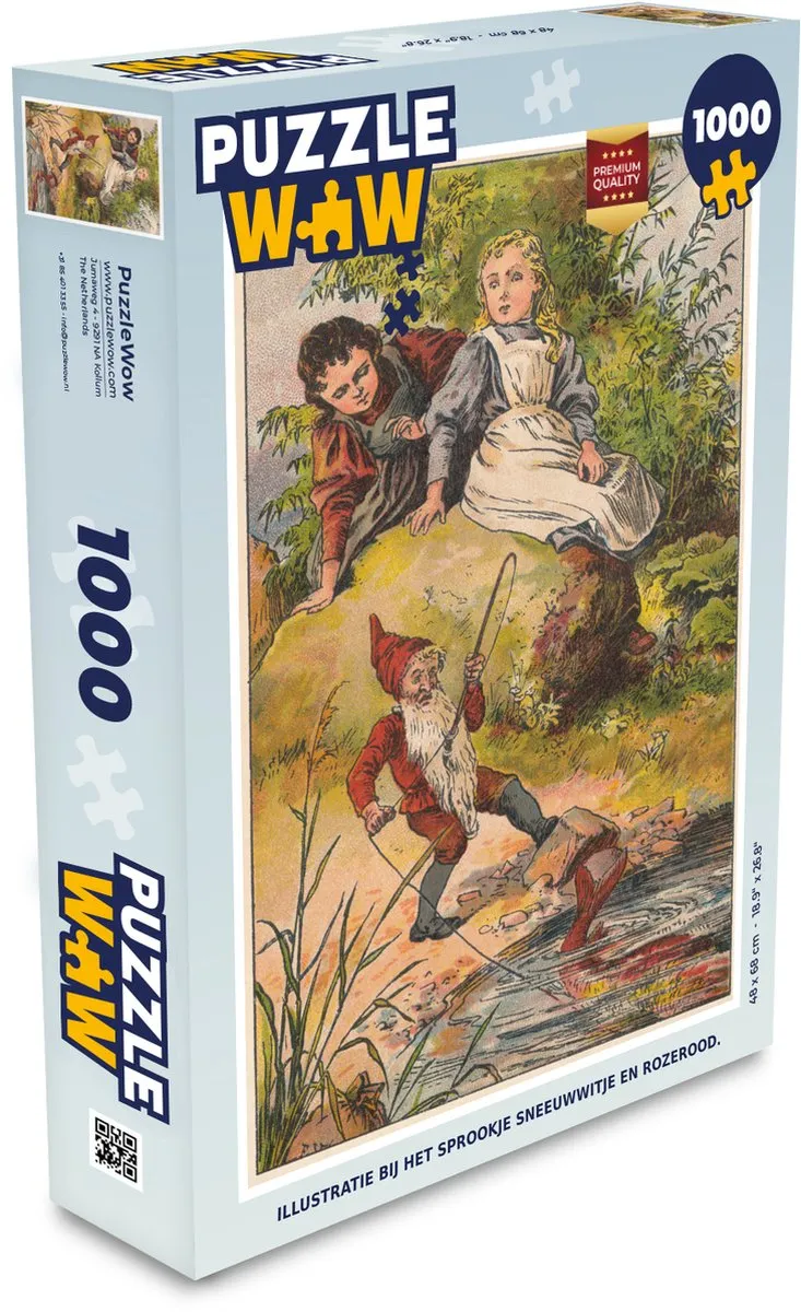 PuzzleWow Legpuzzel Kabouter Multicolor - 1000 Stuks