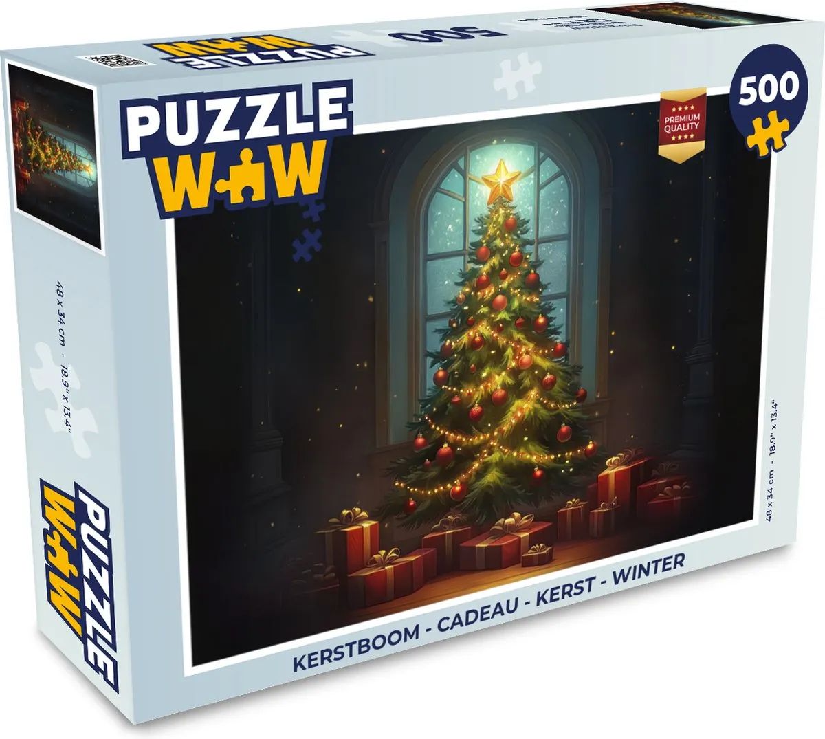 PuzzleWow Kerstboom Legpuzzel 500 Stuks