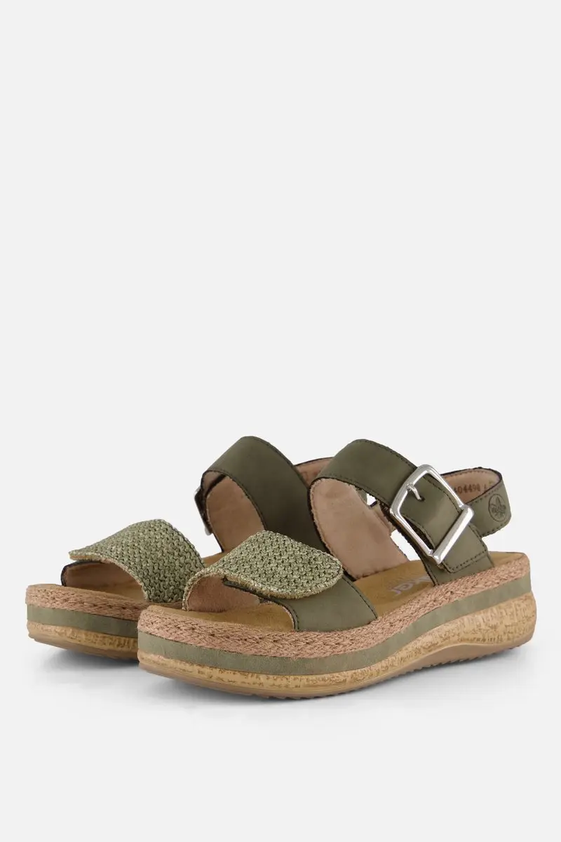 Rieker Sandalen groen Synthetisch
