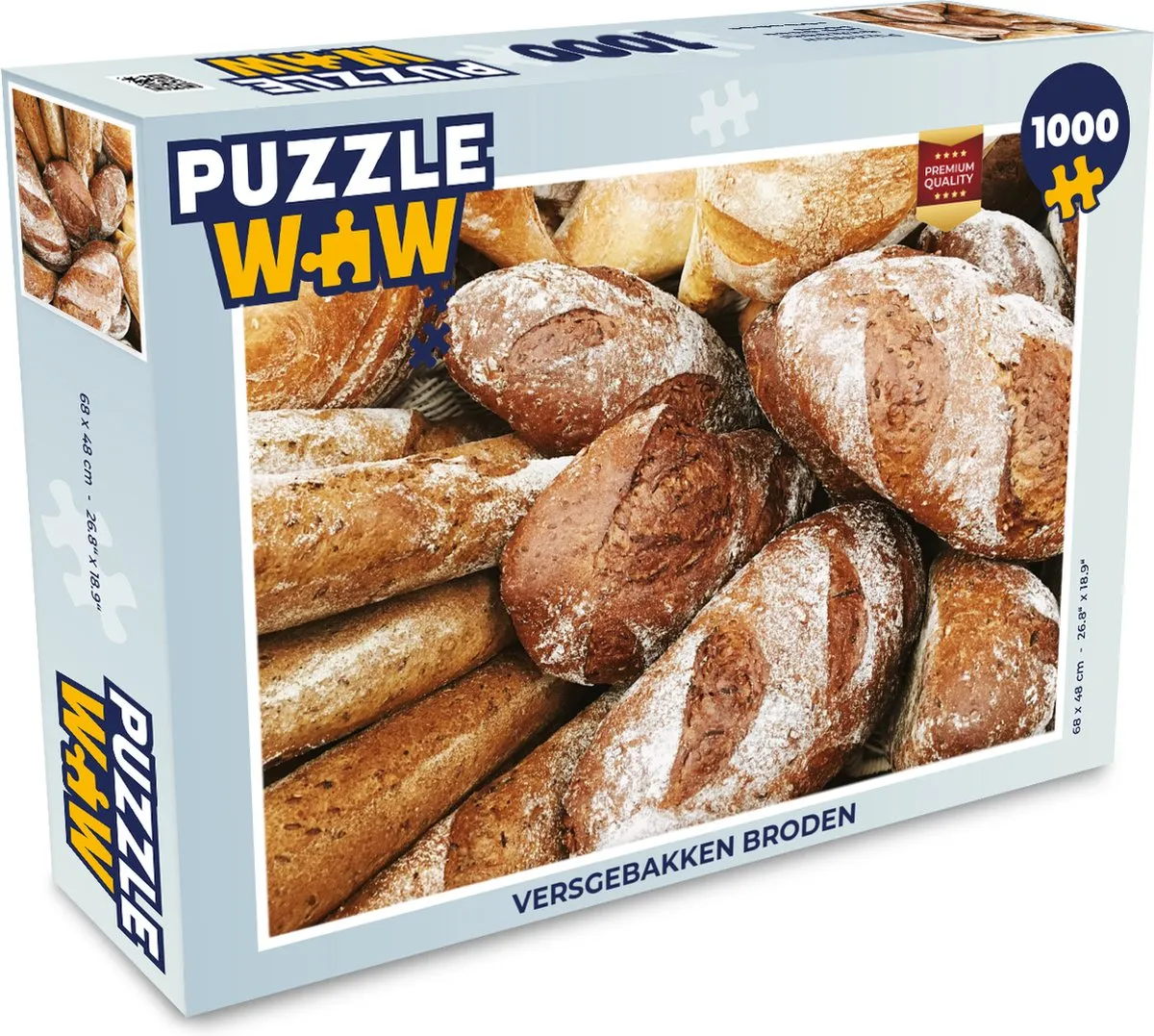 PuzzleWow Versgebakken Broden Legpuzzel 1000 Stuks - Multicolor