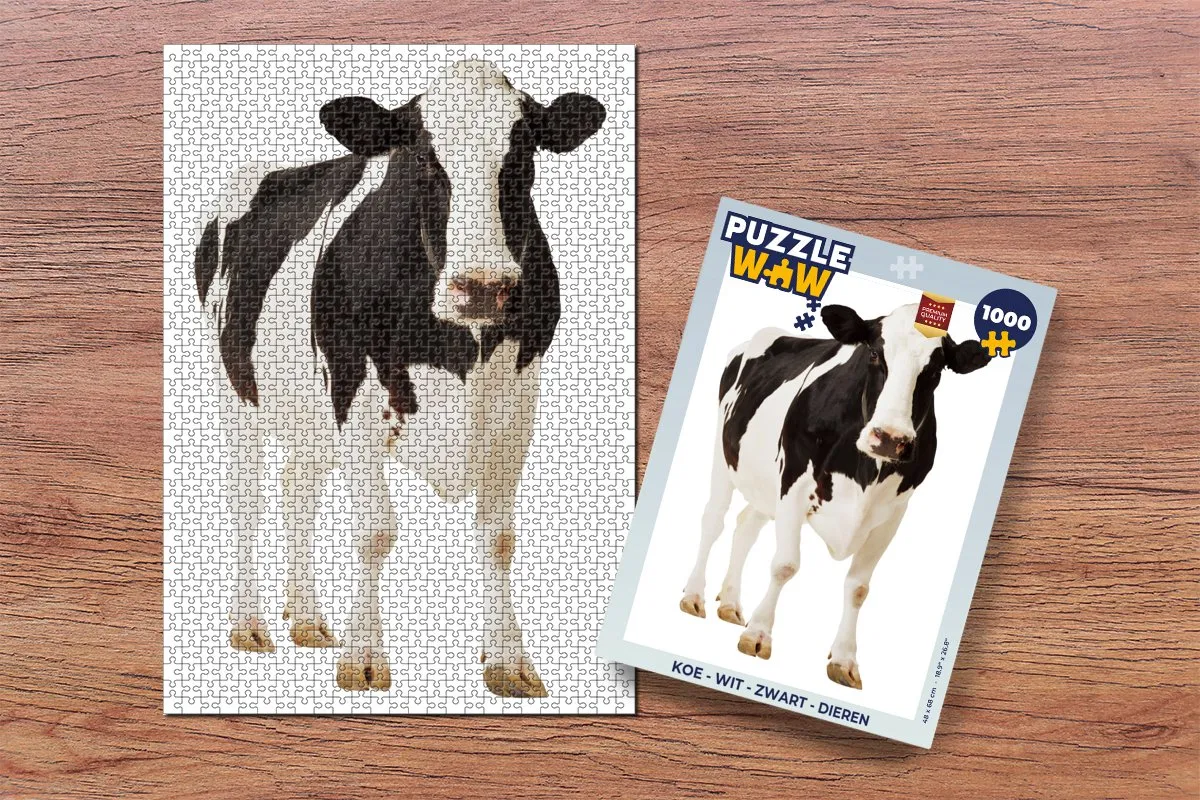 PuzzleWow Puzzel Koe 1000 Stuks - Multicolor