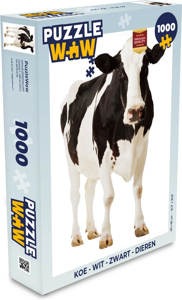 PuzzleWow Puzzel Koe 1000 Stuks - Multicolor