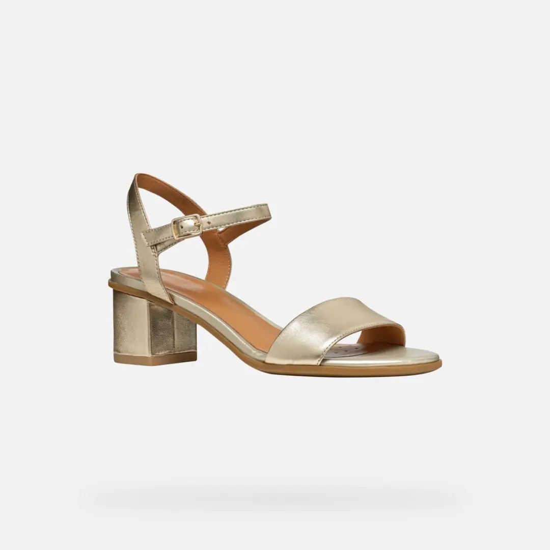 Geox Aurely 50 Dames Sandalen - Maat 39 - Licht goud