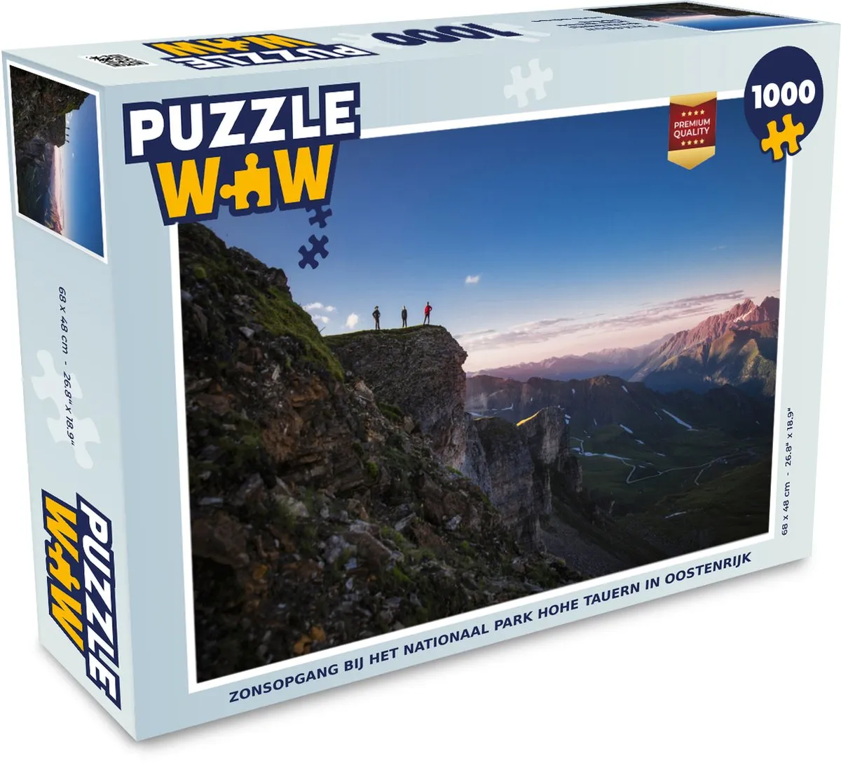 PuzzleWow Legpuzzel Zonsopgang Hohe Tauern 1000 Stuks - Multicolor