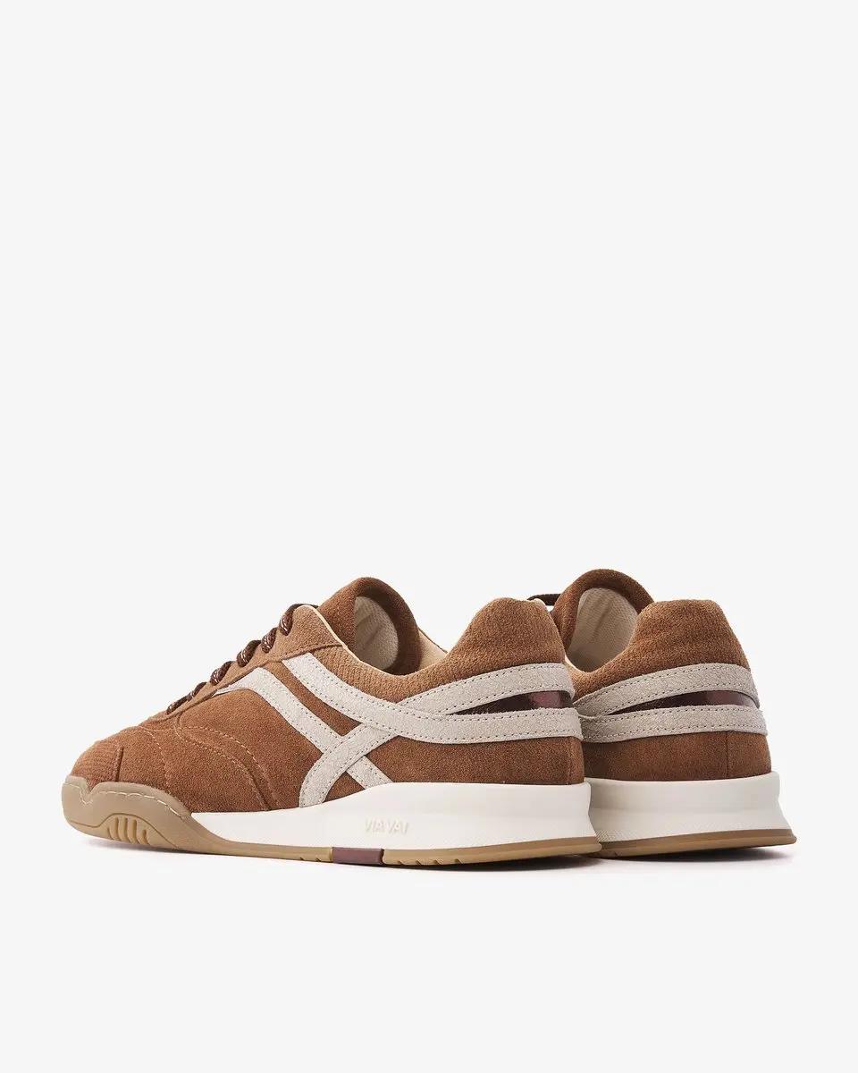 VIA VAI Kris Dante Sneakers Dames - Cognac - Leer/Suède 40