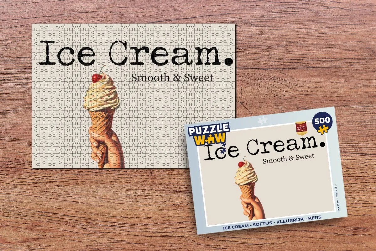 PuzzleWow Ice Cream Softijs Legpuzzel 500 Stuks - Kers