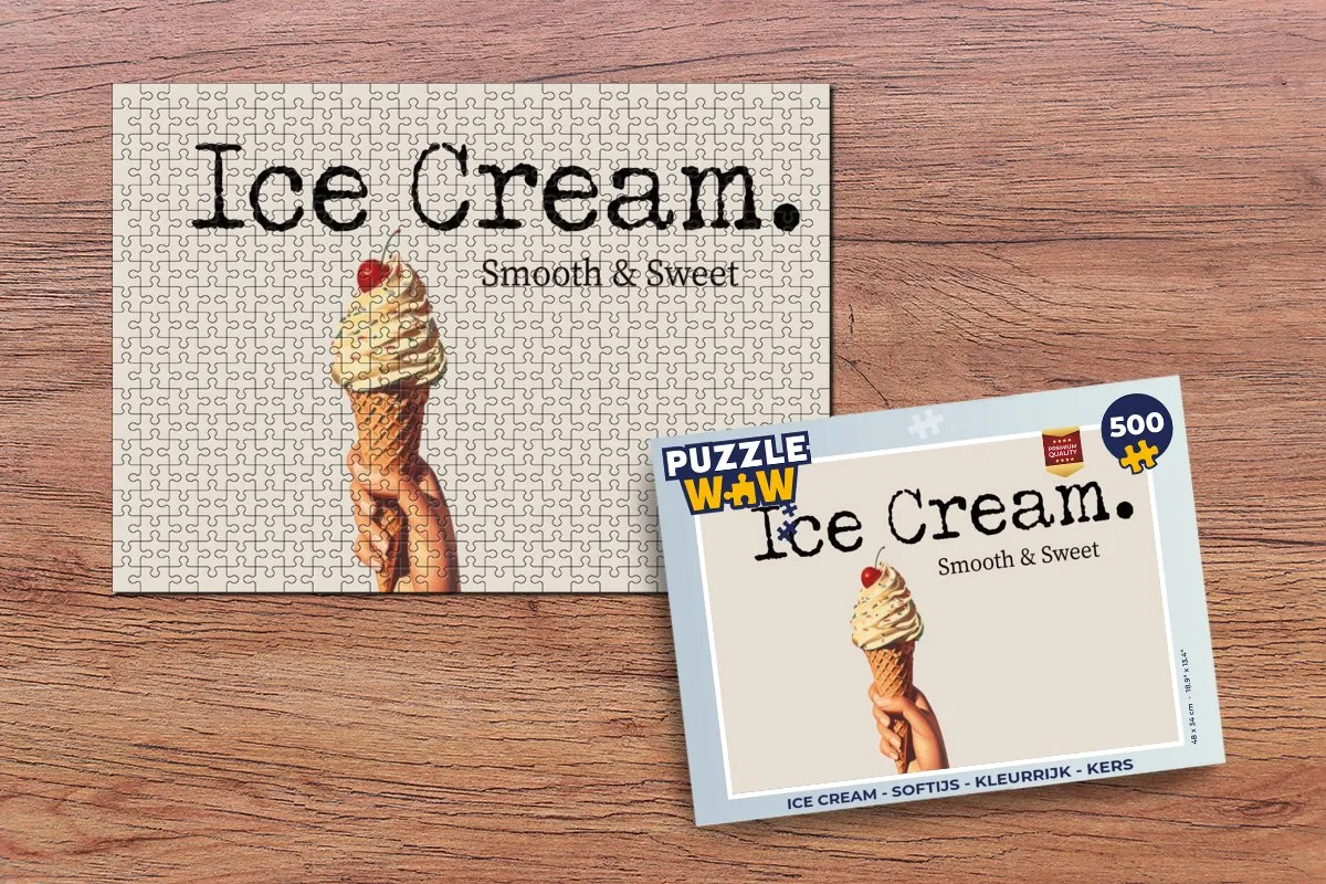 PuzzleWow Ice Cream Softijs Legpuzzel 500 Stuks - Kers