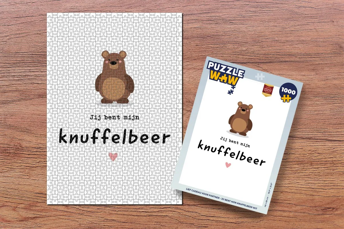 PuzzleWow Jij bent mijn knuffelbeer Legpuzzel 1000 Stuks - Multicolor