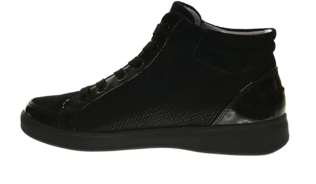 Ara - 1224499 OM-ST-HIGH-SOFT - Hoge sneakersVeterbootsDames veterschoenenDames sneakersHalf-hoge schoenen - Kleur: Zwart - Maat: 40.5