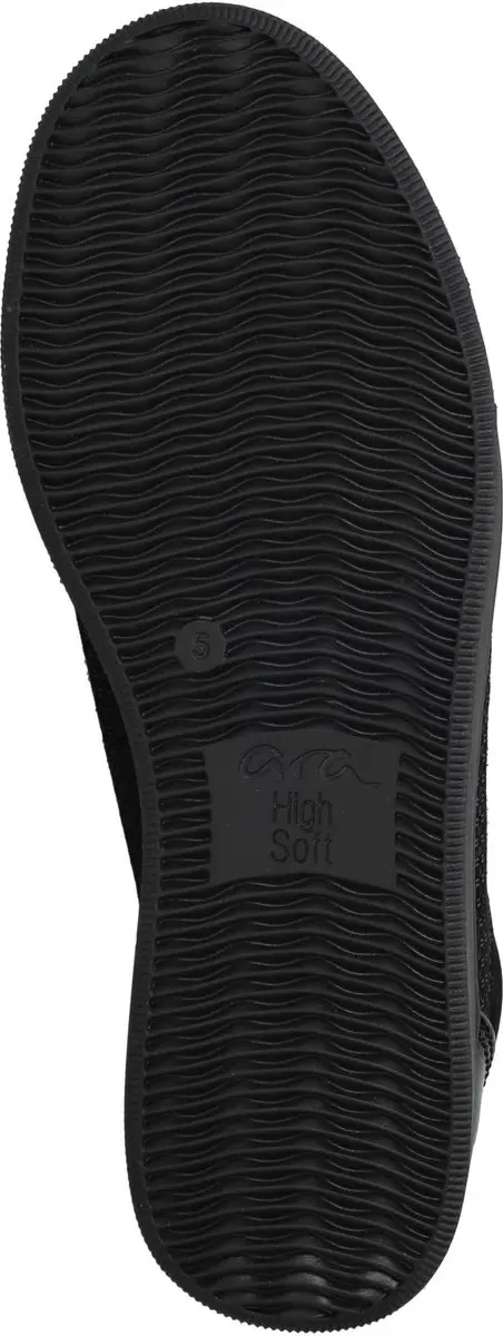 Ara - 1224499 OM-ST-HIGH-SOFT - Hoge sneakersVeterbootsDames veterschoenenDames sneakersHalf-hoge schoenen - Kleur: Zwart - Maat: 40.5