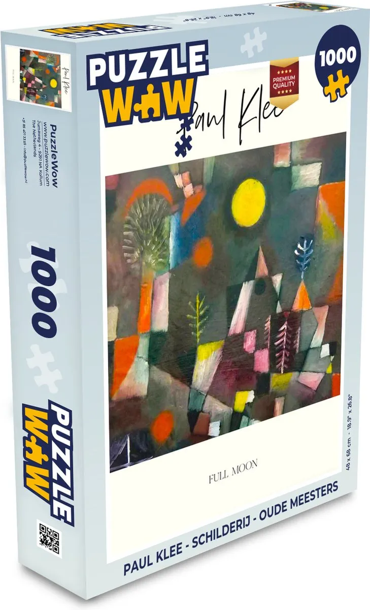PuzzleWow Paul Klee Legpuzzel 1000 Stuks - Multicolor