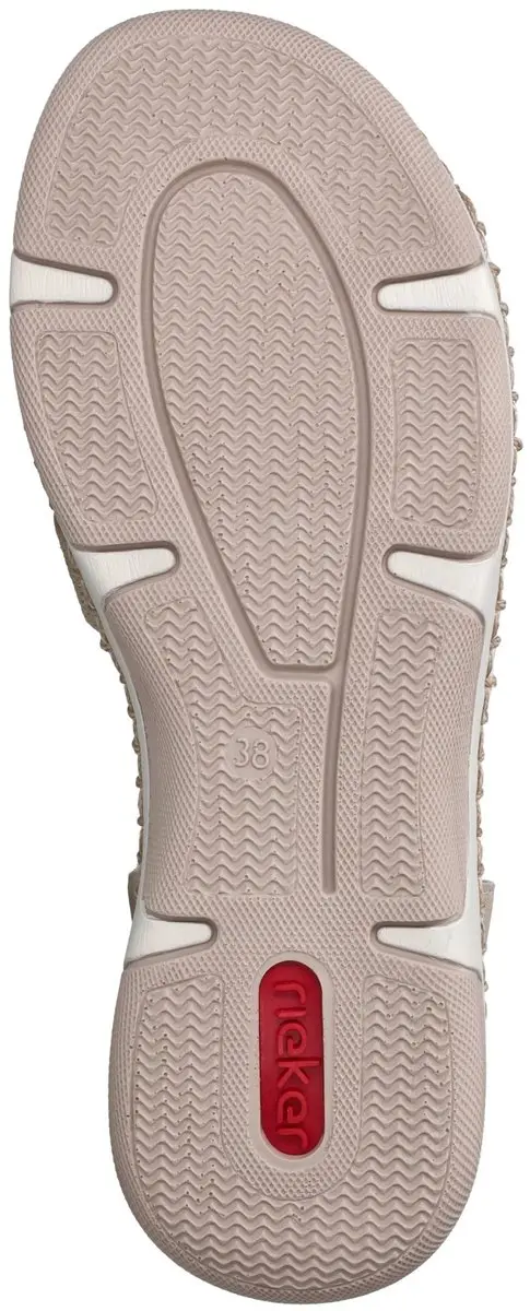 Rieker 66201 Sandalen Dames - 37 - Beige