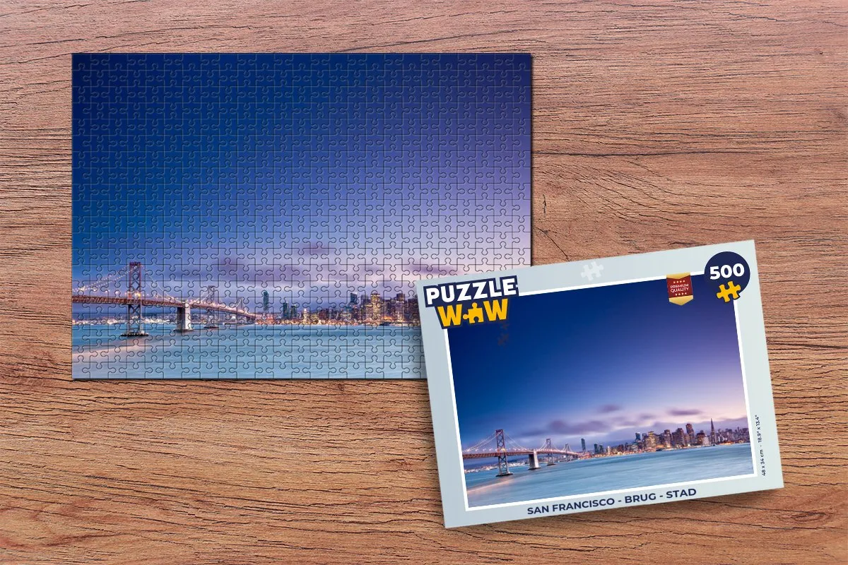 PuzzleWow San Francisco Brug Legpuzzel 500 Stuks - Multicolor