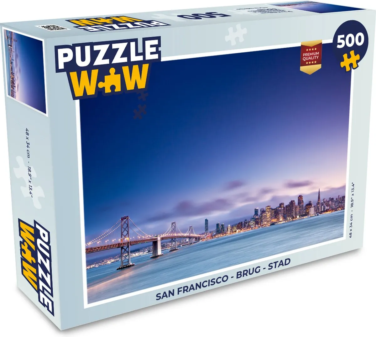 PuzzleWow San Francisco Brug Legpuzzel 500 Stuks - Multicolor