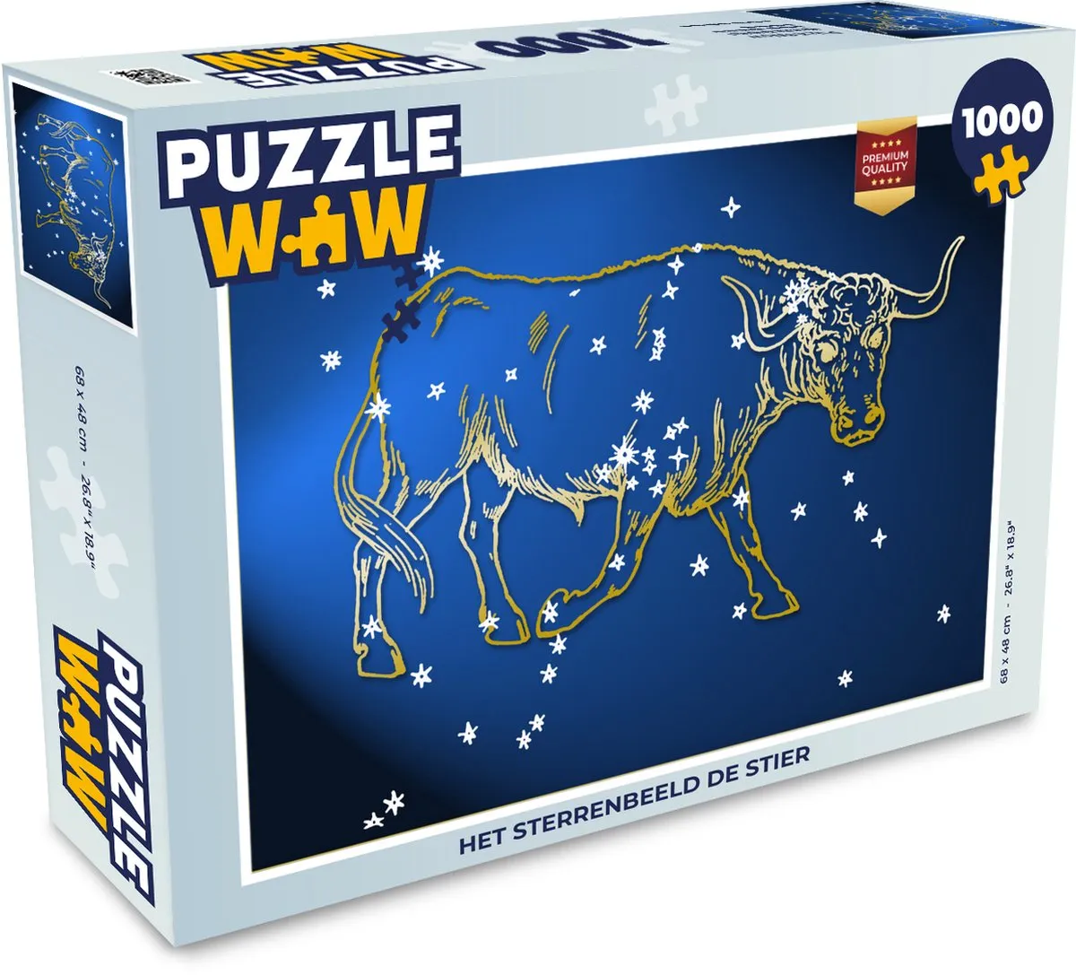 PuzzleWow Sterrenbeeld Stier Legpuzzel 1000 Stuks - Multicolor