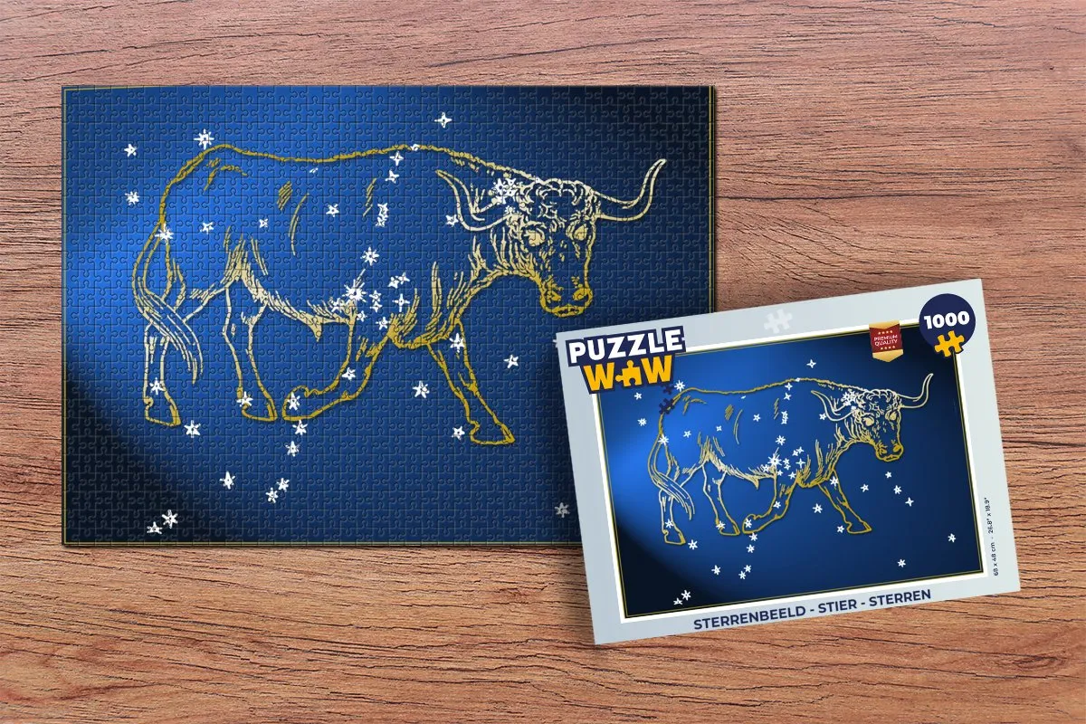 PuzzleWow Sterrenbeeld Stier Legpuzzel 1000 Stuks - Multicolor