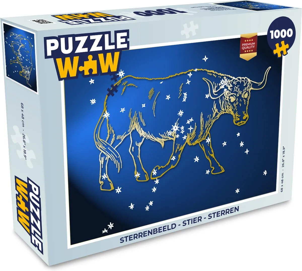 PuzzleWow Sterrenbeeld Stier Legpuzzel 1000 Stuks - Multicolor