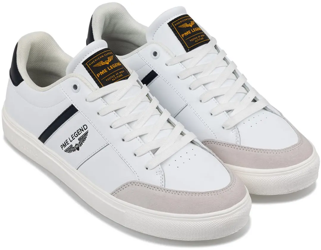 PME Legend Eclipse Heren Sneakers - Wit/Navy - Maat 45