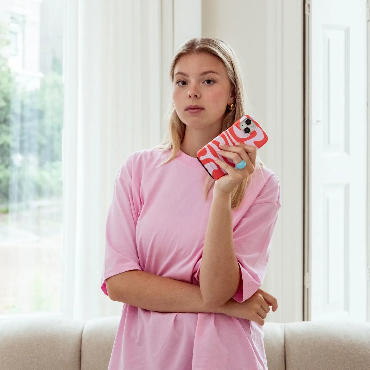 Selencia Hoesje Samsung Galaxy S24 Ultra Dream Swirl Pink