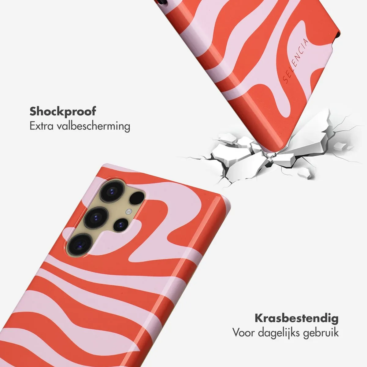 Selencia Hoesje Samsung Galaxy S24 Ultra Dream Swirl Pink