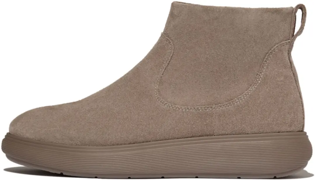 FitFlop IQ-Comff Suede Zip Ankle Boots BRUIN
