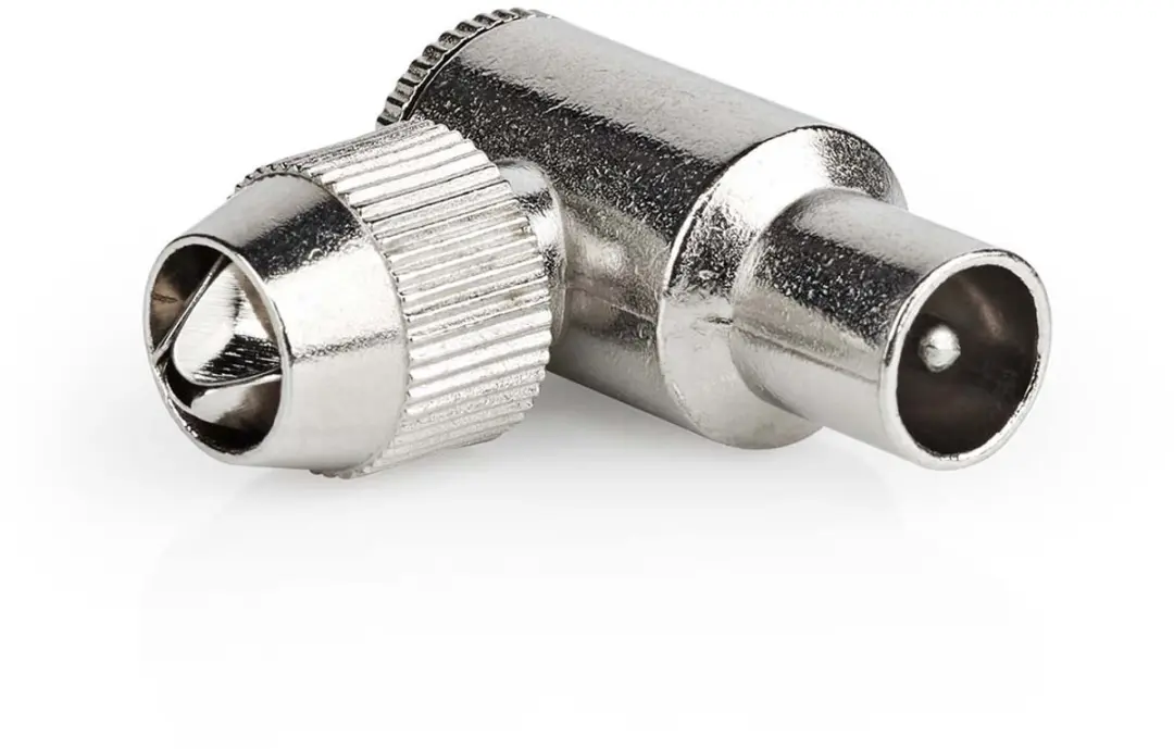 Nedis IEC Coax Connector 90° Male Vernikkeld 75 Ohm - 2 Stuks - afbeelding 4 van 4