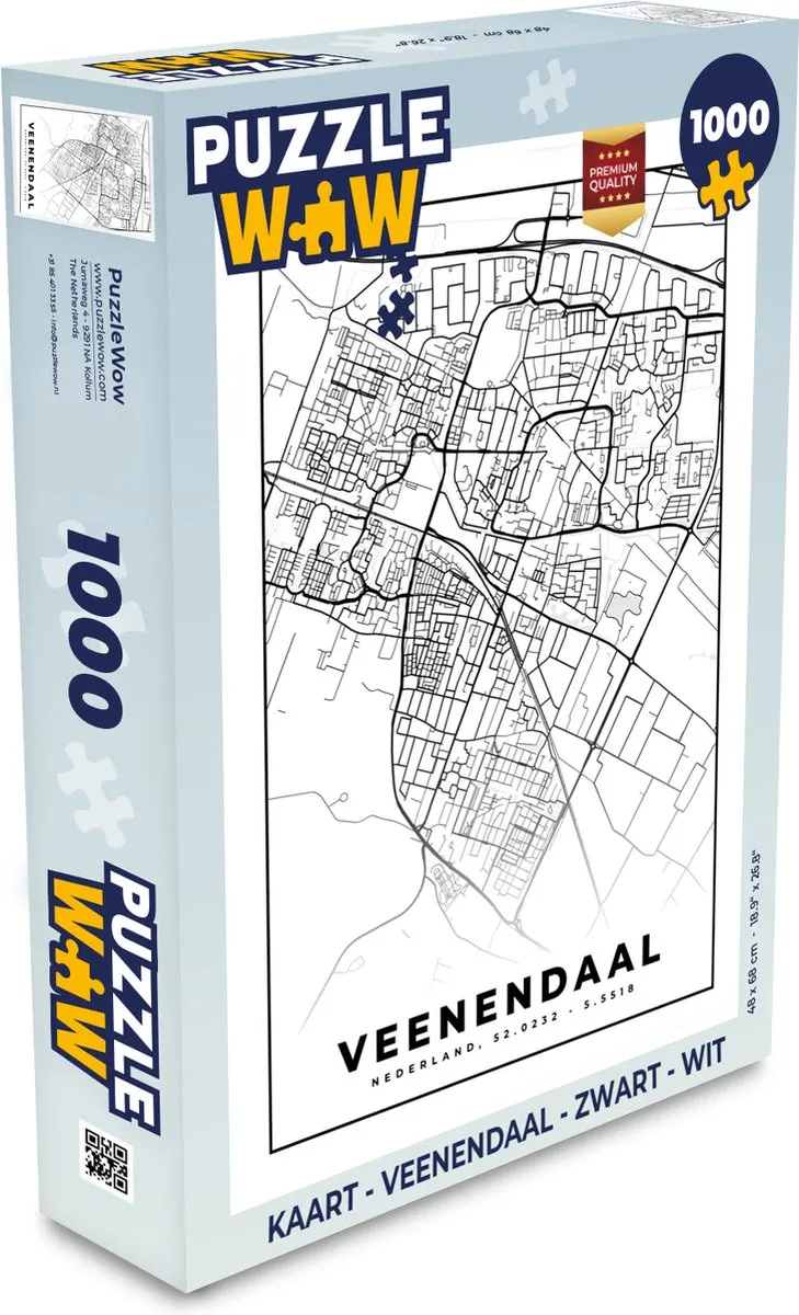 PuzzleWow Veenendaal Legpuzzel 1000 Stuks
